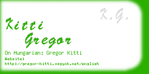 kitti gregor business card